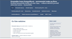 Desktop Screenshot of kosmetika-ivana.humpolikova.eu