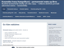 Tablet Screenshot of kosmetika-ivana.humpolikova.eu